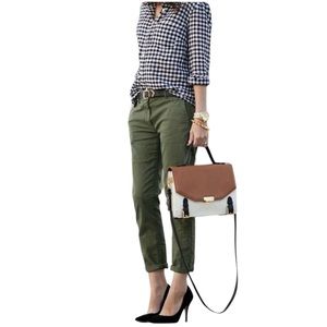 J. Crew Chinos Olive Relaxed Mid Rise 12